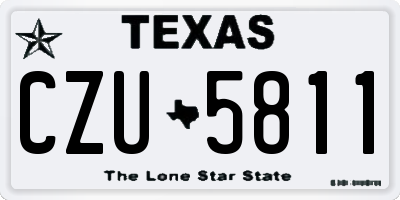 TX license plate CZU5811