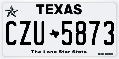 TX license plate CZU5873