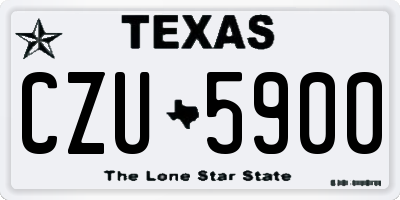 TX license plate CZU5900