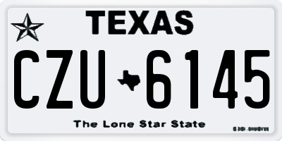 TX license plate CZU6145
