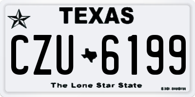 TX license plate CZU6199