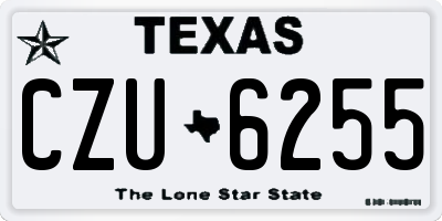 TX license plate CZU6255