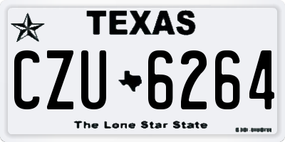 TX license plate CZU6264