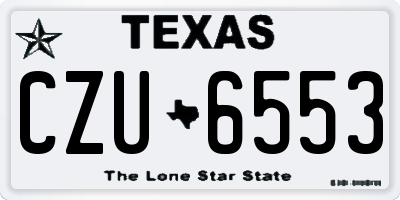 TX license plate CZU6553