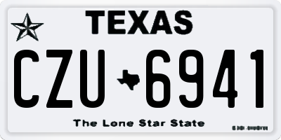 TX license plate CZU6941