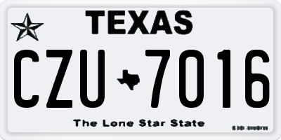 TX license plate CZU7016