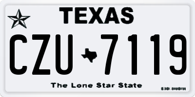 TX license plate CZU7119