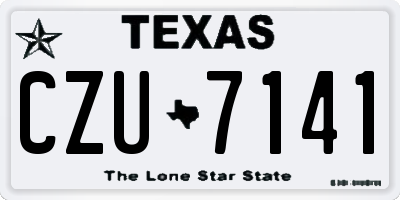 TX license plate CZU7141