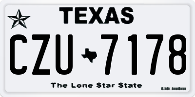 TX license plate CZU7178