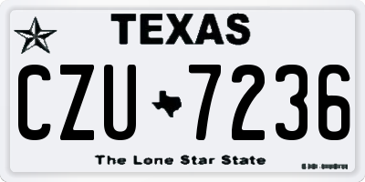 TX license plate CZU7236