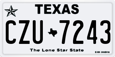 TX license plate CZU7243
