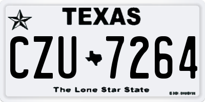 TX license plate CZU7264