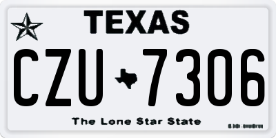 TX license plate CZU7306