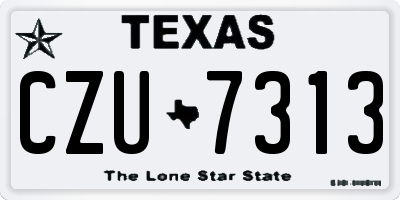TX license plate CZU7313