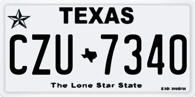 TX license plate CZU7340