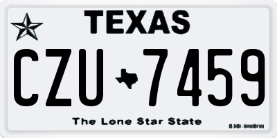 TX license plate CZU7459