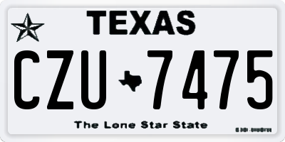 TX license plate CZU7475