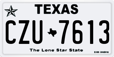 TX license plate CZU7613