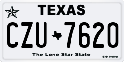 TX license plate CZU7620
