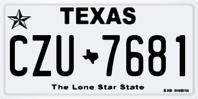 TX license plate CZU7681