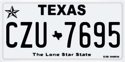 TX license plate CZU7695