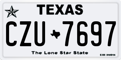 TX license plate CZU7697