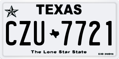 TX license plate CZU7721