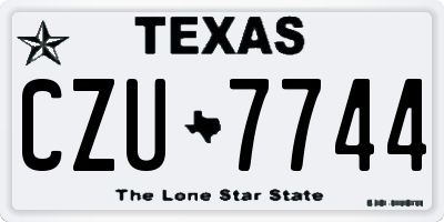 TX license plate CZU7744