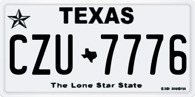TX license plate CZU7776
