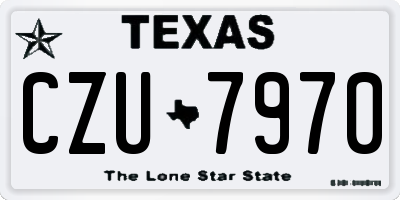 TX license plate CZU7970