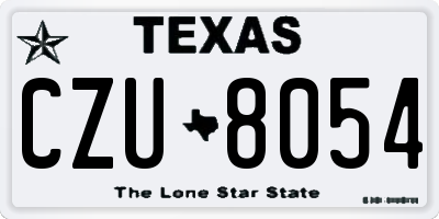 TX license plate CZU8054