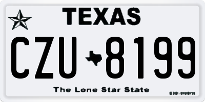 TX license plate CZU8199