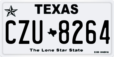 TX license plate CZU8264