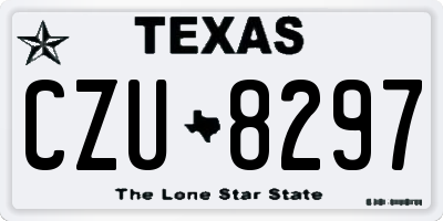 TX license plate CZU8297
