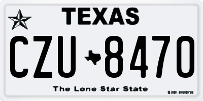TX license plate CZU8470