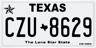 TX license plate CZU8629
