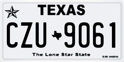 TX license plate CZU9061