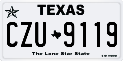 TX license plate CZU9119