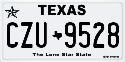 TX license plate CZU9528