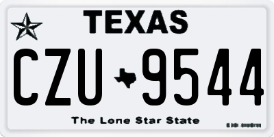 TX license plate CZU9544