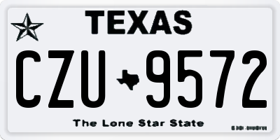 TX license plate CZU9572