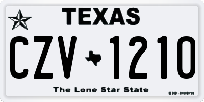 TX license plate CZV1210