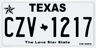 TX license plate CZV1217