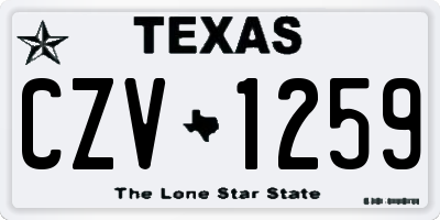 TX license plate CZV1259