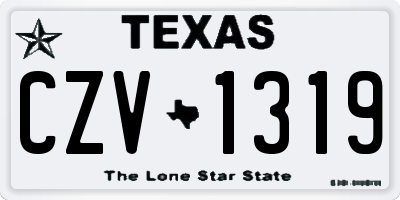 TX license plate CZV1319