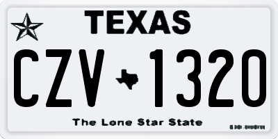 TX license plate CZV1320