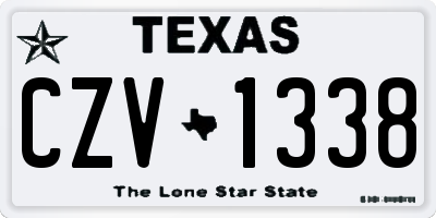 TX license plate CZV1338