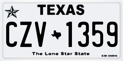 TX license plate CZV1359