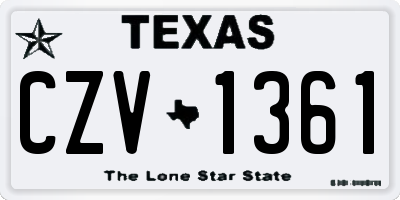 TX license plate CZV1361