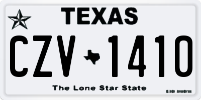 TX license plate CZV1410